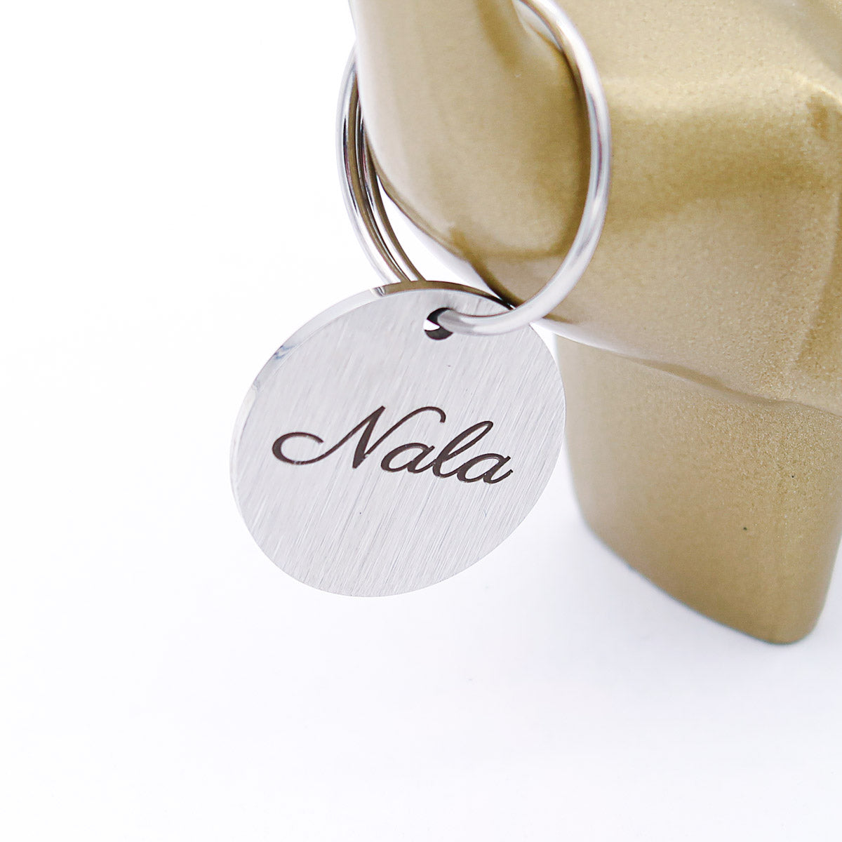 Etiqueta para perro con grabado, nombre y teléfono personalizados, redonda, 25 mm o 30 mm en varios colores