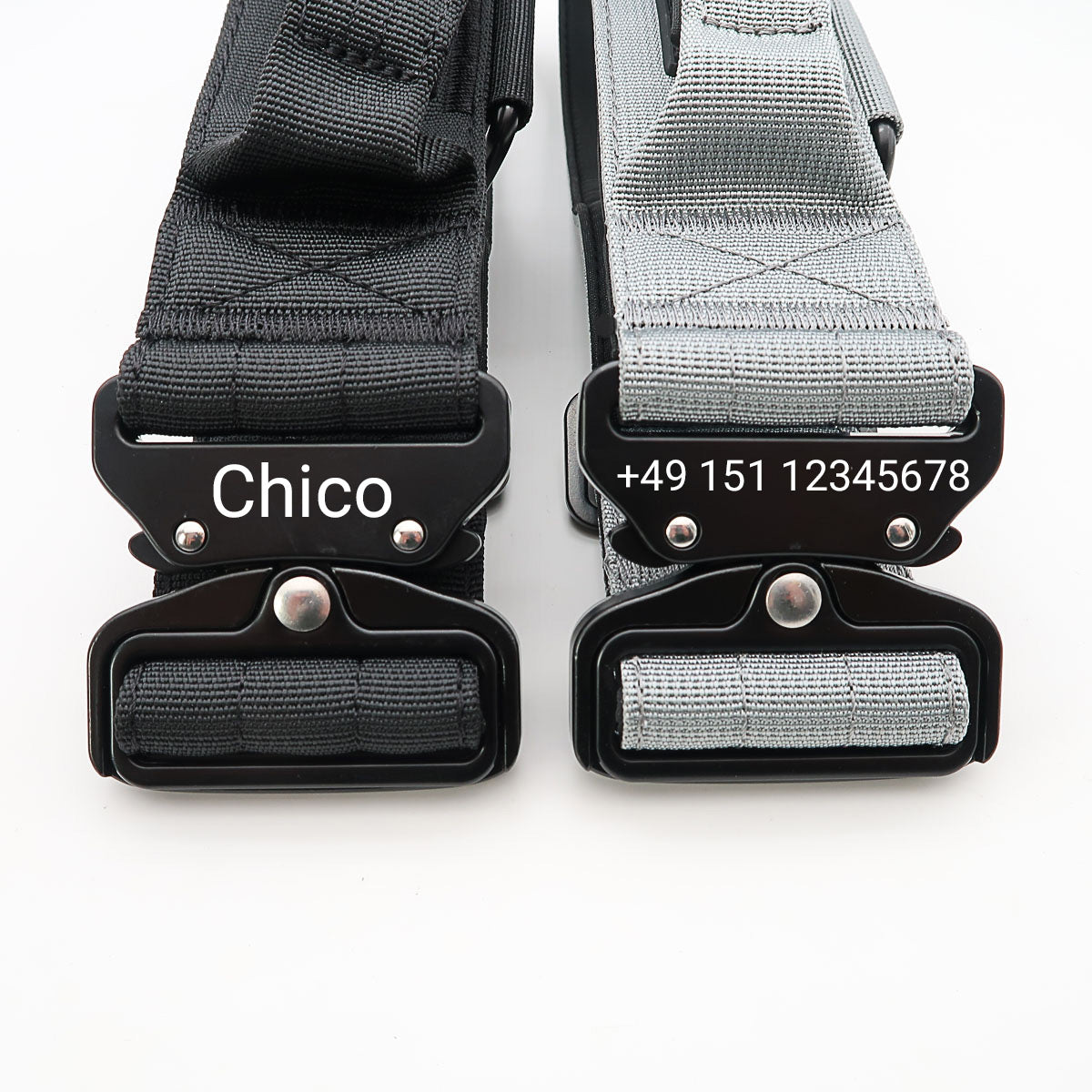 Collar táctico para perros grandes grabado con nombres