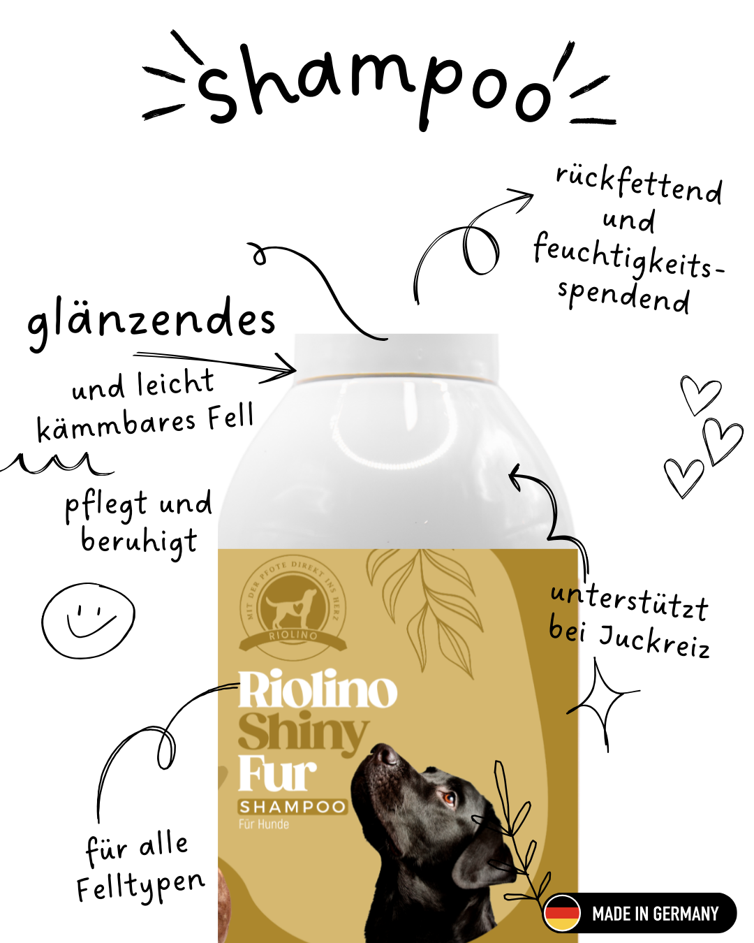 Riolino Shiny Fur Shampoo - Cuidado suave para un pelaje brillante