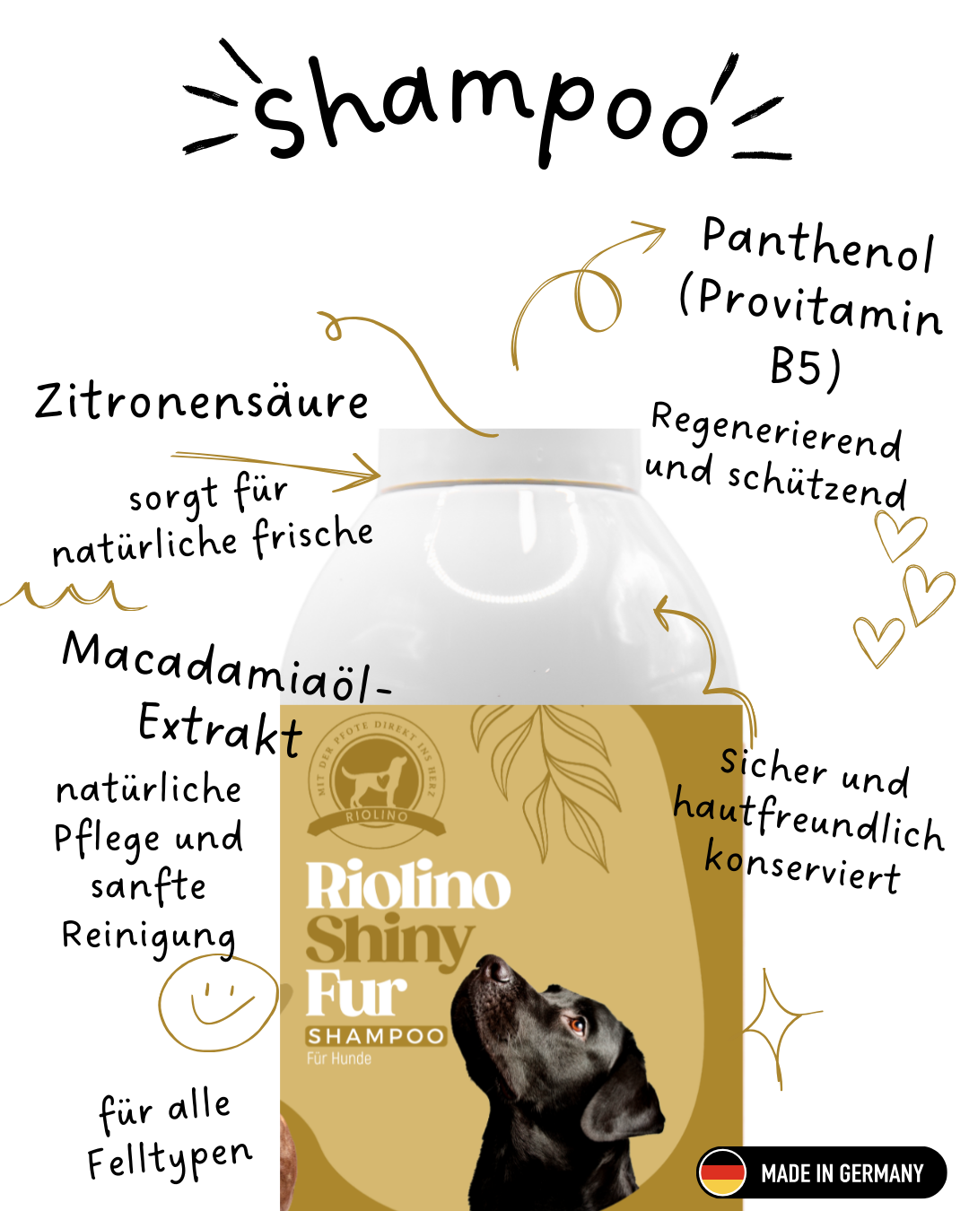 Riolino Shiny Fur Shampoo - Cuidado suave para un pelaje brillante