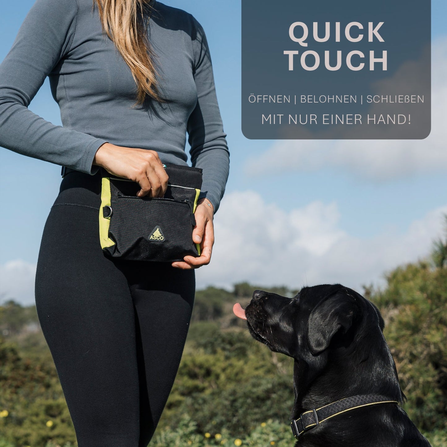Bolsa para comida ASCO con cierre a presión con una sola mano, bolsa para golosinas 20x20 cm, bolsa para golosinas QuickTouch
