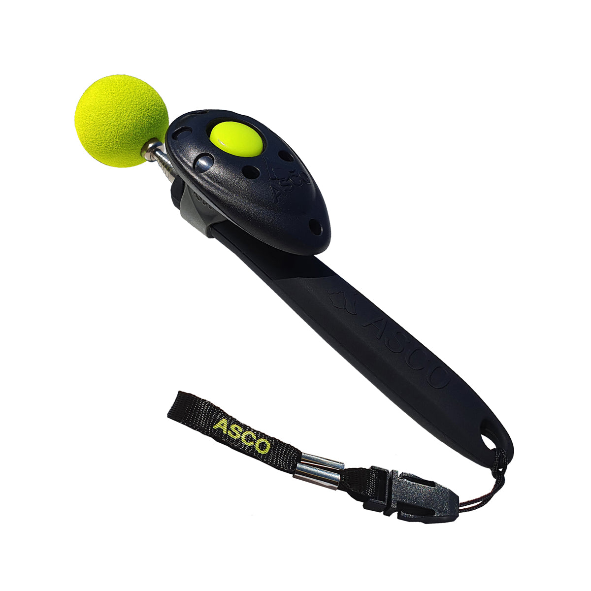 ASCO ClickStick - Target stick con clicker premium desmontable - Target stick para adiestramiento con clicker de perros y gatos - Target stick extensible con clicker extra - Target stick para adiestramiento de objetivos