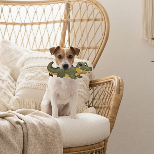 BUDDY. Juguete para perros de cuero "Cocodrilo"