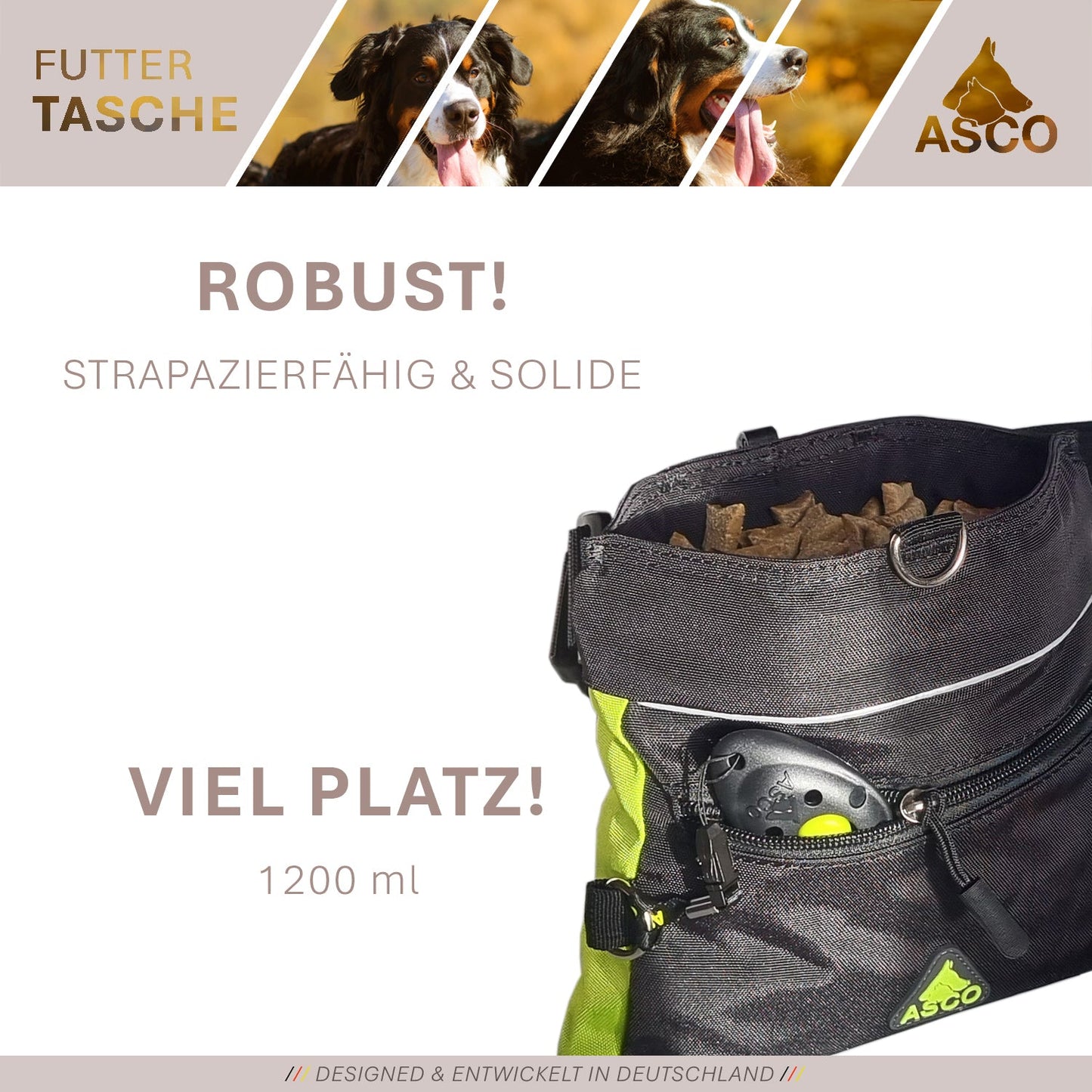 Bolsa para comida ASCO con cierre a presión con una sola mano, bolsa para golosinas 20x20 cm, bolsa para golosinas QuickTouch