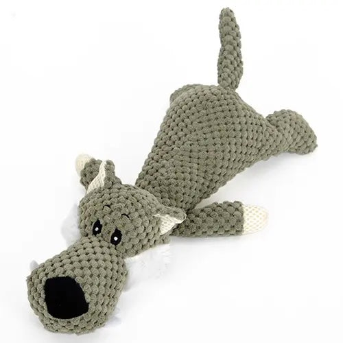 Simpático juguete para perros, peluche, juguete aportier con función de chirrido