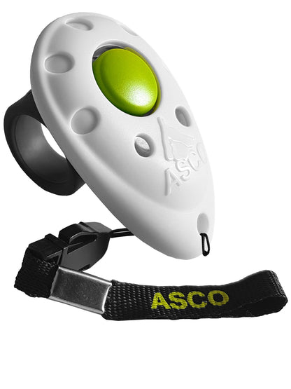 ASCO Finger Clicker - Clicker de adiestramiento premium para perros, gatos, caballos