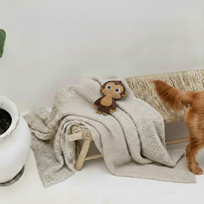 BUDDY. Juguete para perro de cuero "Mono" 