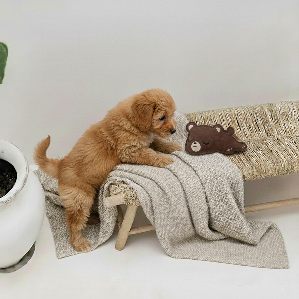 BUDDY. Juguete para perros de cuero "Osito" 